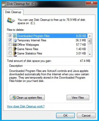 Disk Cleanup & Remove Temp Files