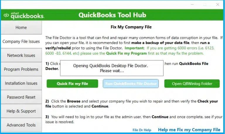 QuickBooks File Doctor Tool